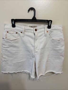 Madewell Off-White Denim Cutoff Shorts
